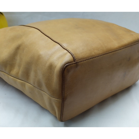 Frye Olive Tanned Tote In Brown Tan Leather Double Handle Large Bag - Picture 6 of 16